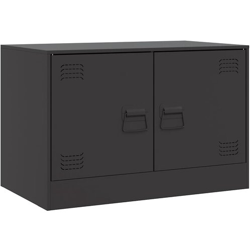 Maison Chic TV omarica - TV enota - Televizijska omarica črna 67x39x44 cm jeklo, (21699982) Slike