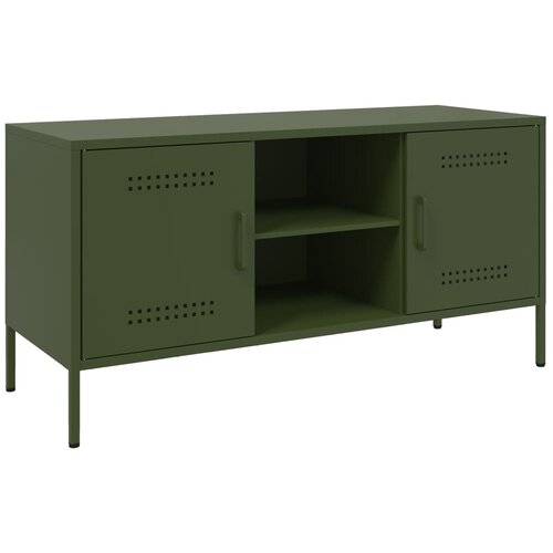 vidaXL TV omarica olivno zelena 100,5x39x50,5 cm jeklo Cene