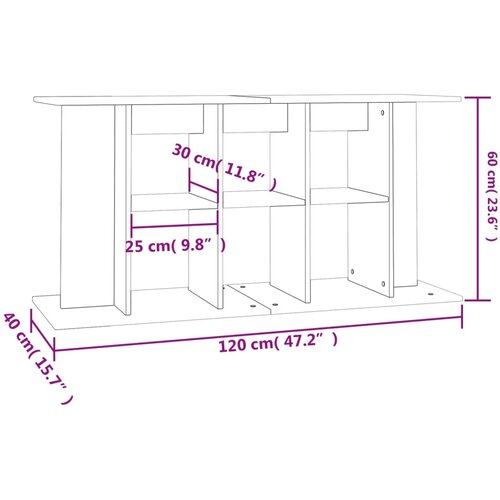  Stalak za akvarij Sonoma hrast 120x40x60 cm Konstruirano drvo Slike