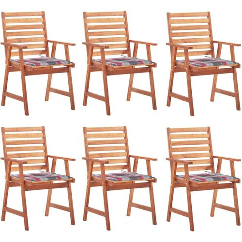  Vrtne blagovaonske stolice s jastucima 6 kom od bagremovog drva Cene