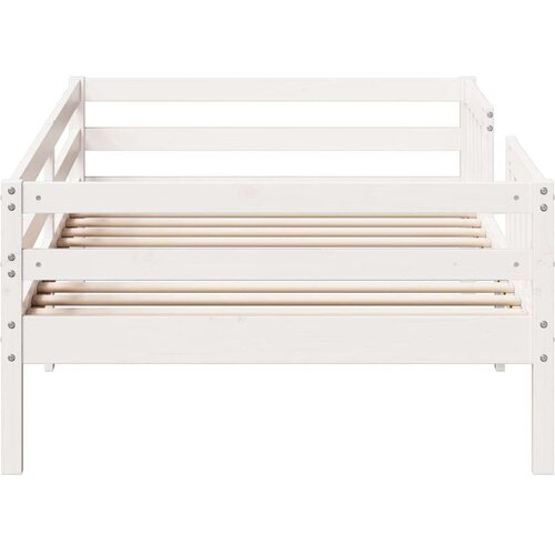 VidaXL Okvir za krevet bijeli 75 x 190 cm od masivne borovine Slike