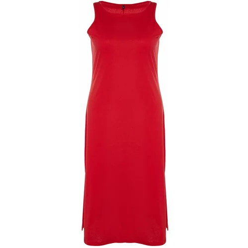 Trendyol Curve Red Midi Knitted Dress