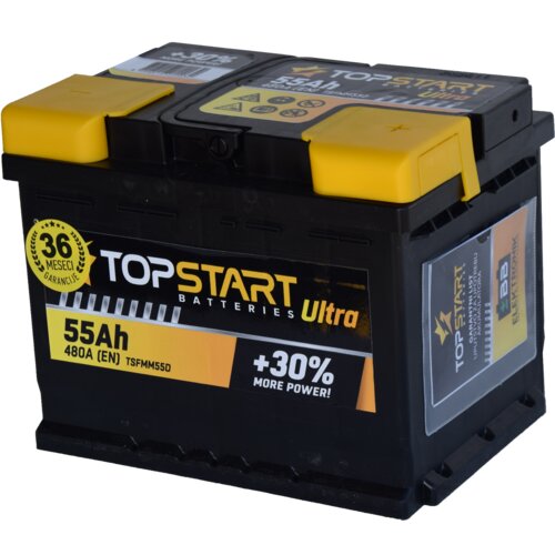 TOP START akumulator 12V 55Ah D+ 480A/En Cene