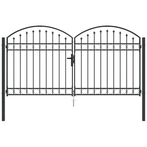 vidaXL Ograjna vrata ASSEN 301 x 200 cm Jeklo Siva Zaklenljivo, (5000301028) Cene