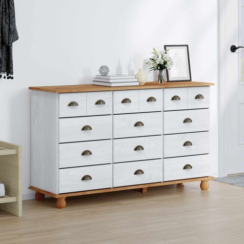 Komoda ASKIM Bijelo 79 x 40 x 133,5 cm Čvrsto borovo drvo Cene