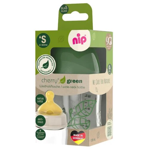 Nip Green staklo flašica zelena 120ml 0m+,S protok Cijene