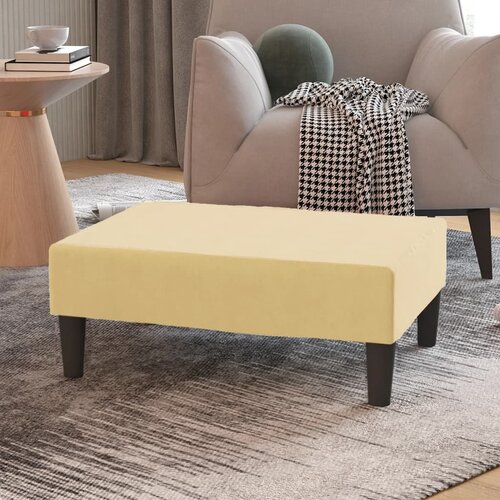 The Living Store Stolček za noge krem 78x56x32 cm žamet - Stolček Za Noge, (21482149) Slike