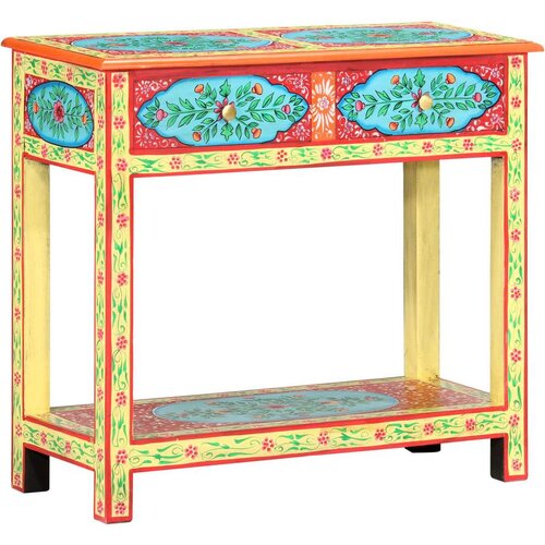  Ručno obojeni konzolni stol 80x35x75 cm od masivnog drva manga Cijene