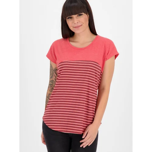 Alife and Kickin Red Women's Striped T-Shirt - Women