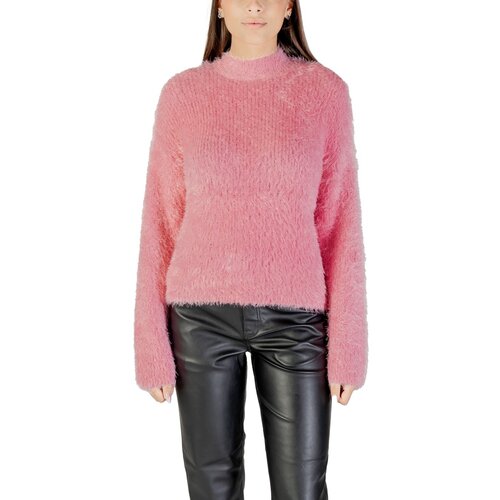 Only Puloverji ONLLULU LS RIB HIGHNECK CC KNT 15350651 Rožnata Slike