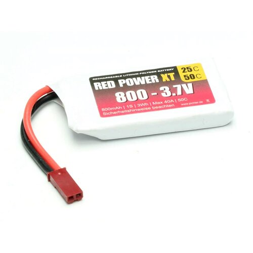 RED POWER lipo akumulatorski paket za modele 3.7 V 800 mAh 25 C mehka torba JST\, BEC, (20439627) Slike