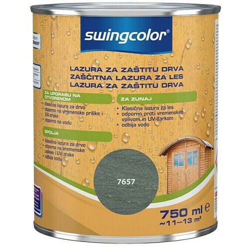 SWINGCOLOR Lazura za drvo (Siva, 750 ml, Svilenkasti mat) Cijene