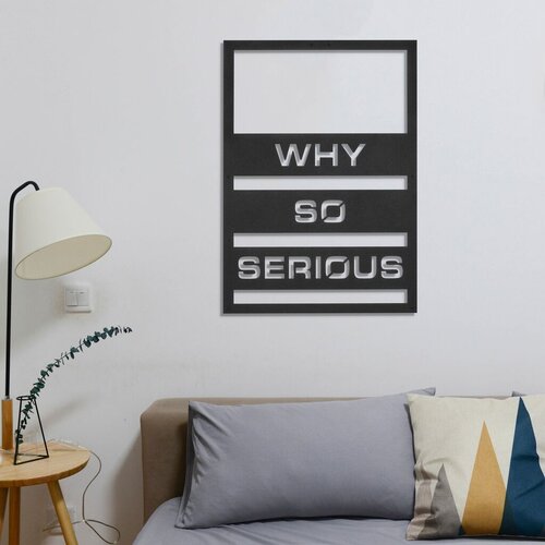 Wallity zidna dekoracija why so serious, 50 x 70 cm, crna Cene