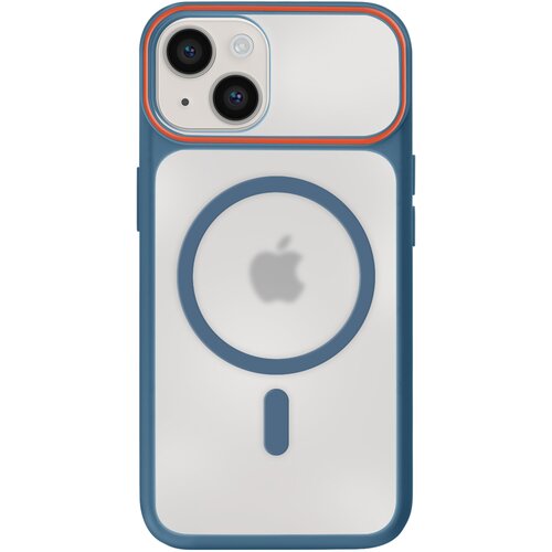 AVIZAR Ohišje MagSafe za iPhone 14 / 13 z dimljenim hrbtom in ojačanim silikonskim okvirjem, Modra, (5000190550) Cene