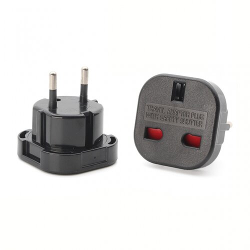  Adapter za utikač UK China na EU, Šuko, Crni Cene