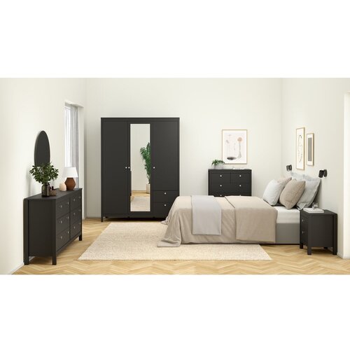Tvilum Črna garderobna omara z ogledalom 150x199x58 cm Madrid &amp;ndash; Slike
