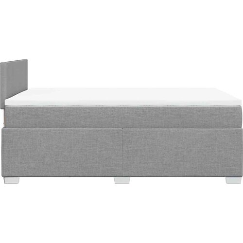  Krevet s oprugama i madracem svjetlosivi 120x190 cm od tkanine Slike