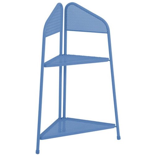 Garden Pleasure Plava metalna kutna polica za balkon ADDU MWH, visina 100 cm Slike