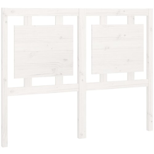 Maison Chic posteljno vzglavje - vzglavna omarica - nočna omarica belo 125,5x4x100 cm trdna borovina, (21706131) Slike