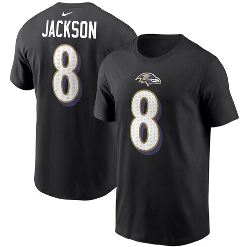 Nike Lamar Jackson 8 Baltimore Ravens Name and Number majica Cene