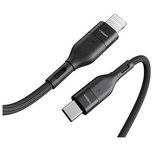 Pleteni VEGER kabal (kabl) Type C na Lightning PD 3A 27W CL01 1.2 m crni Cene