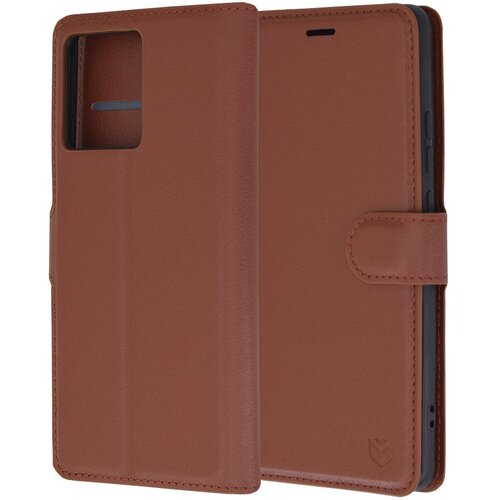 Techsuit Leather Folio preklopna torbica za Motorola Edge 50 Pro &ndash; rjava Cene