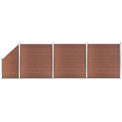  Set WPC ograda 3 kvadratne + 1 kosa 619 x 186 cm smeđi Cijene