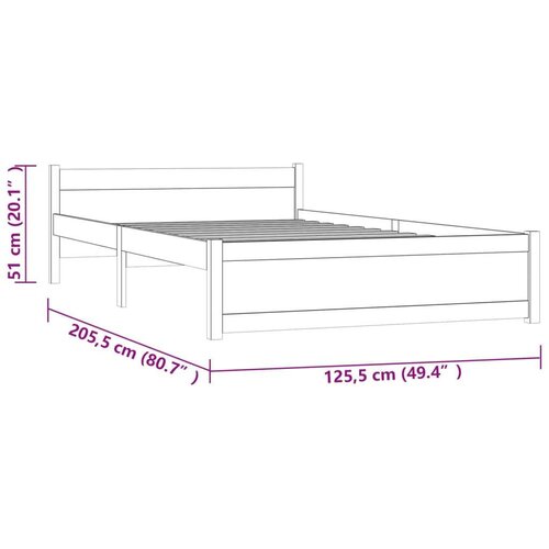  Za krevet od masivnog drva 120 x 200 cm Slike