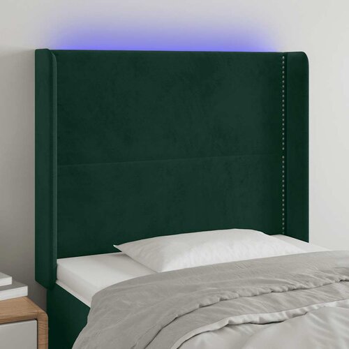  LED uzglavlje tamnozeleno 93x16x118/128 cm bar&scaron;unasto Cijene