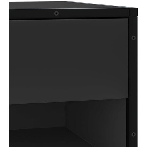  Klupa za cipele crna 60x40x53,5 cm izrađena od drveta i metala Slike