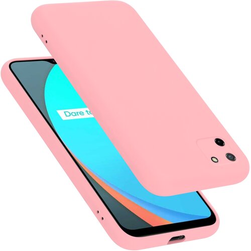  Ohišje, združljiv z Realme v tekoči roza barvi - zaščitni pokrov iz fleksibilnega silikona TPU, (20694462) Cene