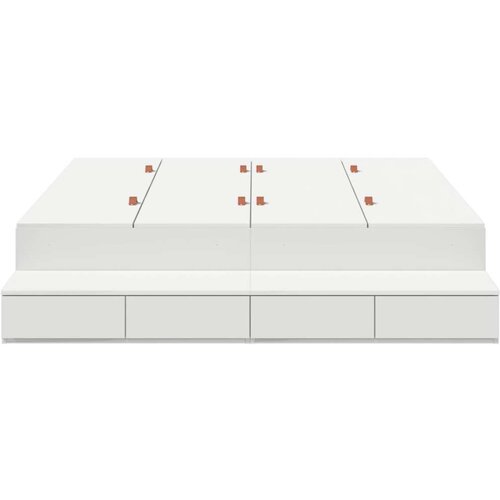 VidaXL krevet s prostorom za pohranu bijeli 140x200 cm Slike