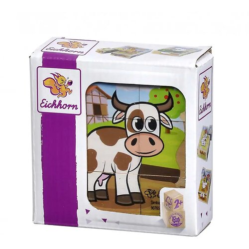 Simba Toys Eichhorn: Drvena slagalica s kockama &ndash; Puzzle s kućnim ljubimcima za djecu - Cijene