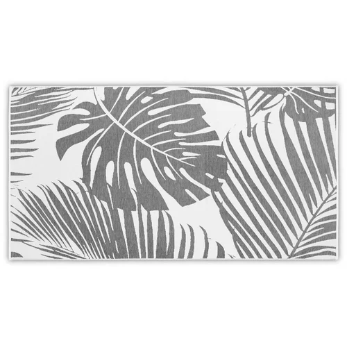 Foutastic Sivi ručnik za plažu 180x100 cm Leaf -