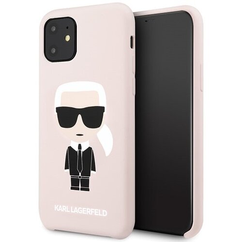 Karl Lagerfeld originalen ovitek KLHCPN61SLFKPI za iphone 11 roza silikonska za&amp;scaron;čita - full body iconic Slike
