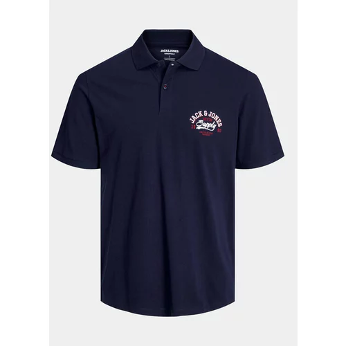 Jack & Jones Polo majica Logo 12246692 Mornarsko modra Standard Fit