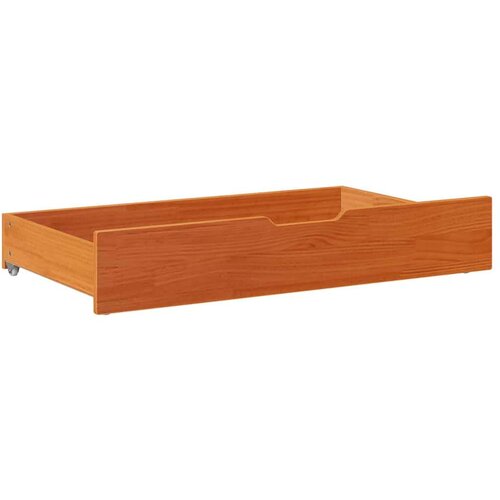 VidaXL Ladice ispod kreveta 2 kom vo&amp;scaron;tano smeđe 95x55x16cm od borovine Slike
