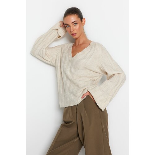 Trendyol Sweater - Beige - Regular fit Slike