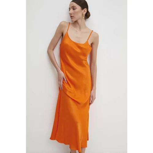 Answear Lab Obleka oranžna barva