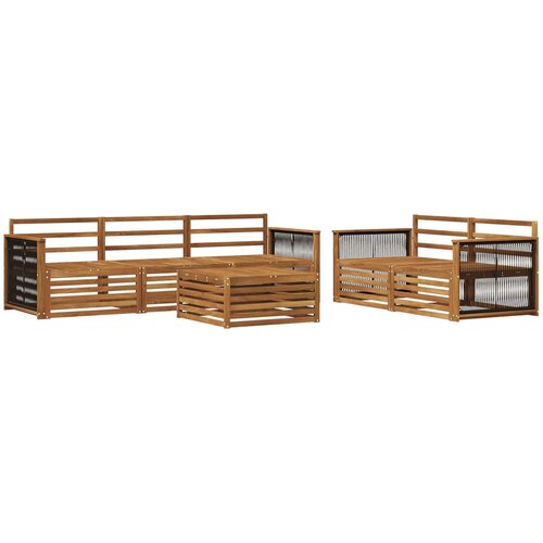 vidaXL Zunanja garnitura za sedenje 6 pcs Naravna Masiven les akacije, (5000280484) Cene