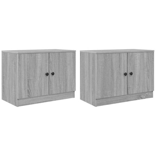  za krevet s pohranom 2 pcs Siva Sonoma 66 x 35 x 48 cm - Siva Sonoma Slike