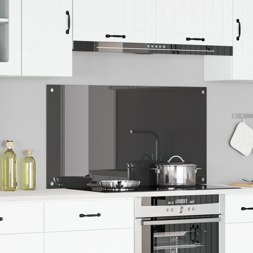 vidaXL Kuhinjski Backsplash Tamna siva Kaljeno staklo 110 x 60 cm Cijene