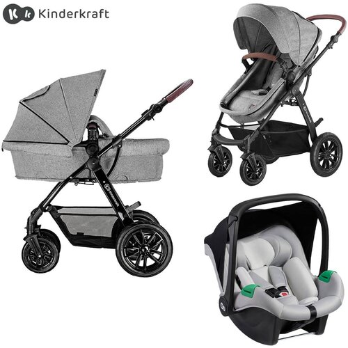 Kinderkraft decija kolica moov 3u1 mink pro grey melange ( KSMOOV00GRYM30I ) Cene