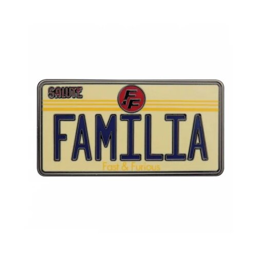 Fanattik Fast & Furious Familia License Plate Pin Badge Cene