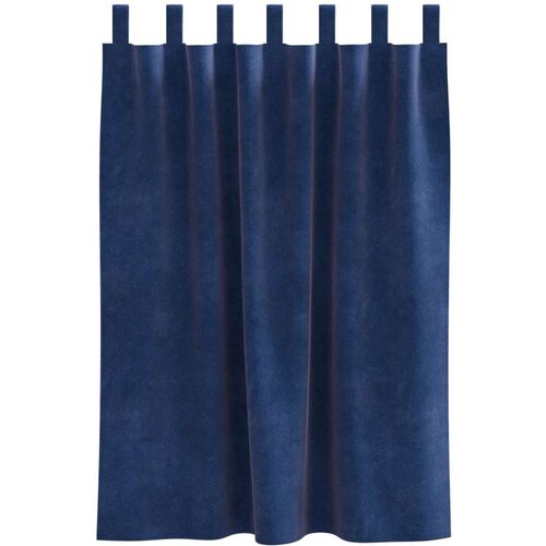  Zastore sa petljama 2 komada Tamnoplavi bar&amp;scaron;un Slike