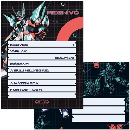 Ars Una A.R.M.S. robotski set pozivnica, 10 kom., s kuvertama Cene