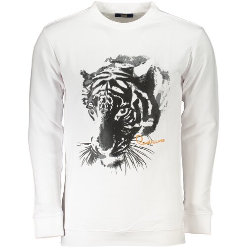 Cavalli Class MEN&#39;S WHITE ZIPLESS SWEATSHIRT Cene
