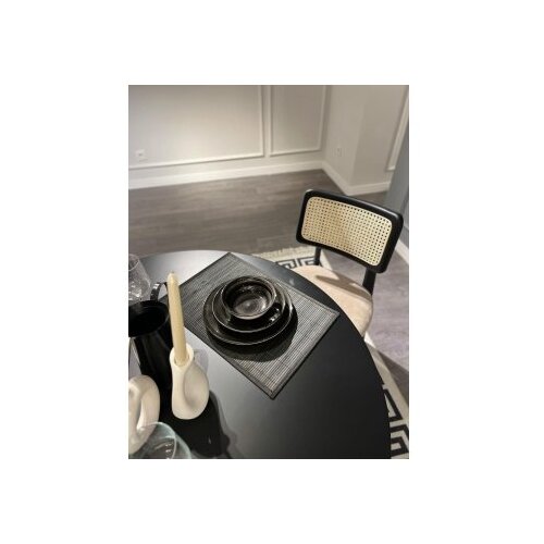 Hanah home Trpezarijski sto i stolice Bell, 100x75x100 cm, 4 stolice, Crno-bijela Cene