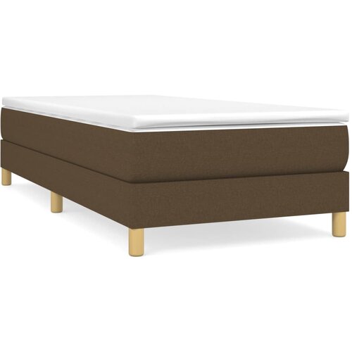Maison Chic Box spring postelja - Vzmetna postelja z vzmetnico temno rjav 90x190 cm blago SL12695, (21905383) Slike
