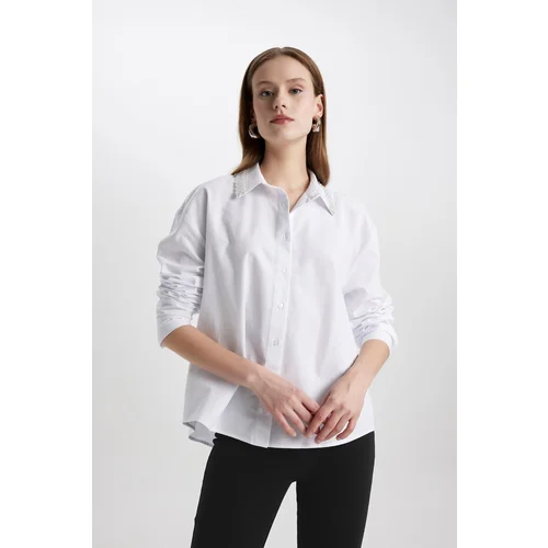 Defacto Oversize Fit Oxford Long Sleeve Shirt